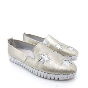 Bernie Mev TW37 Women's Eu 41 Comfort Shoes Gold Leather Casual Slip On Sneakers